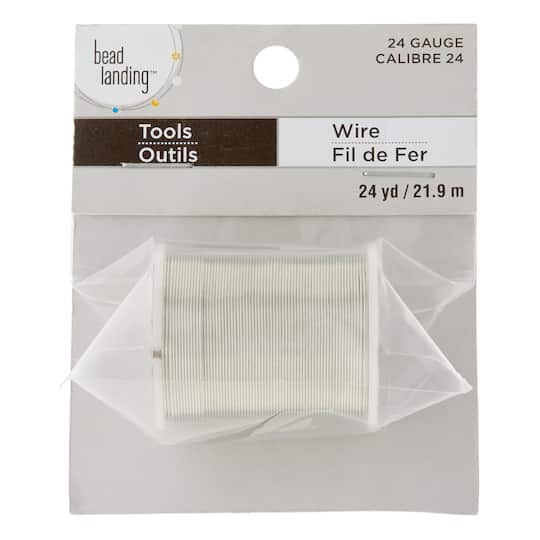 12 Pack: 24 Gauge Silver Beading Wire by Bead Landing™